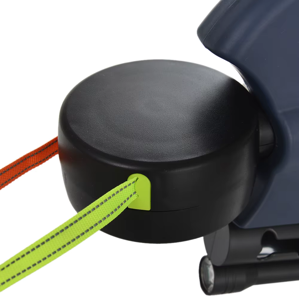 360° Retractable Dog Leash with LED Light & Waste Bag Holder